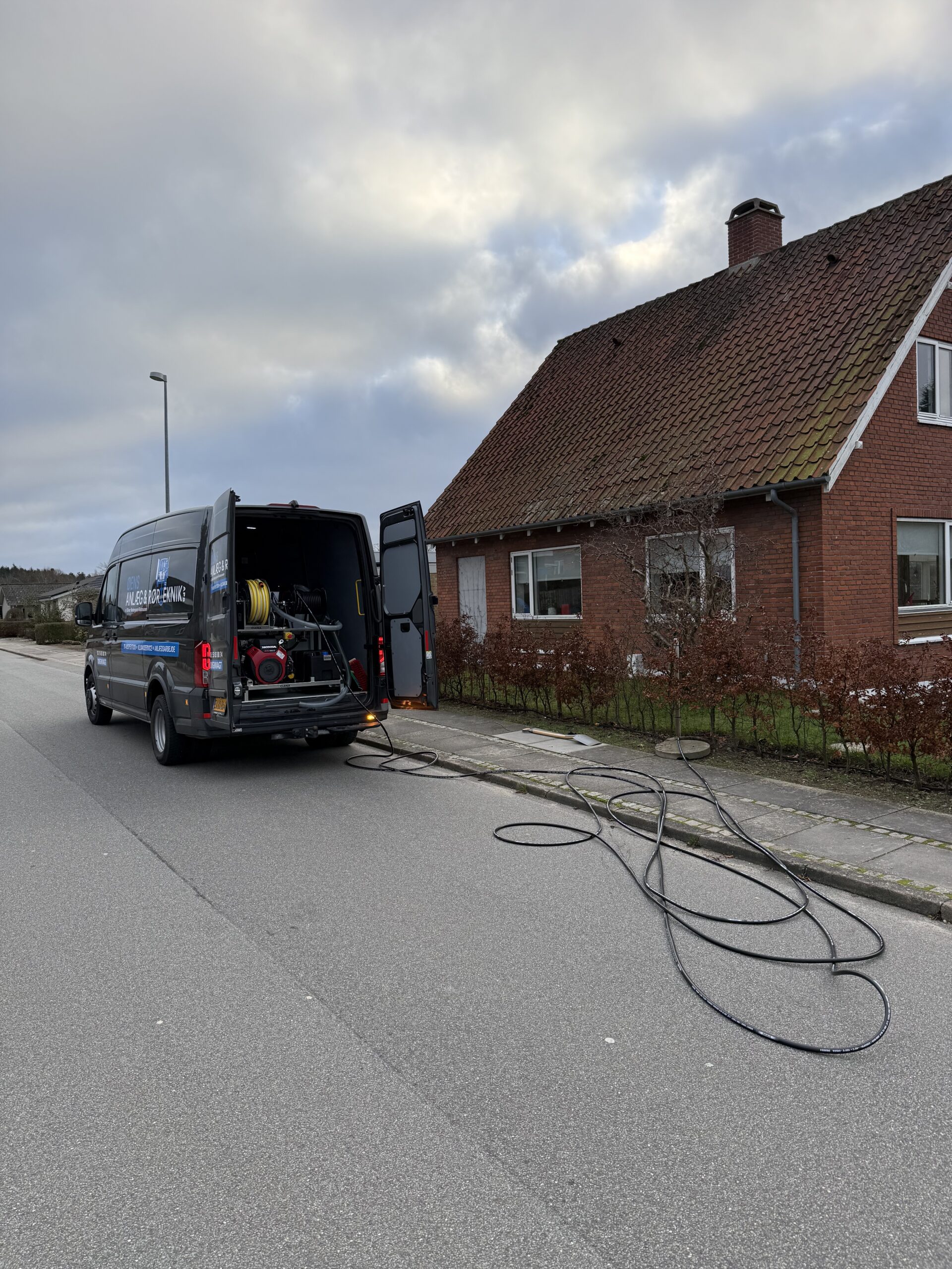 Arbejdsfoto fra kloakservice
