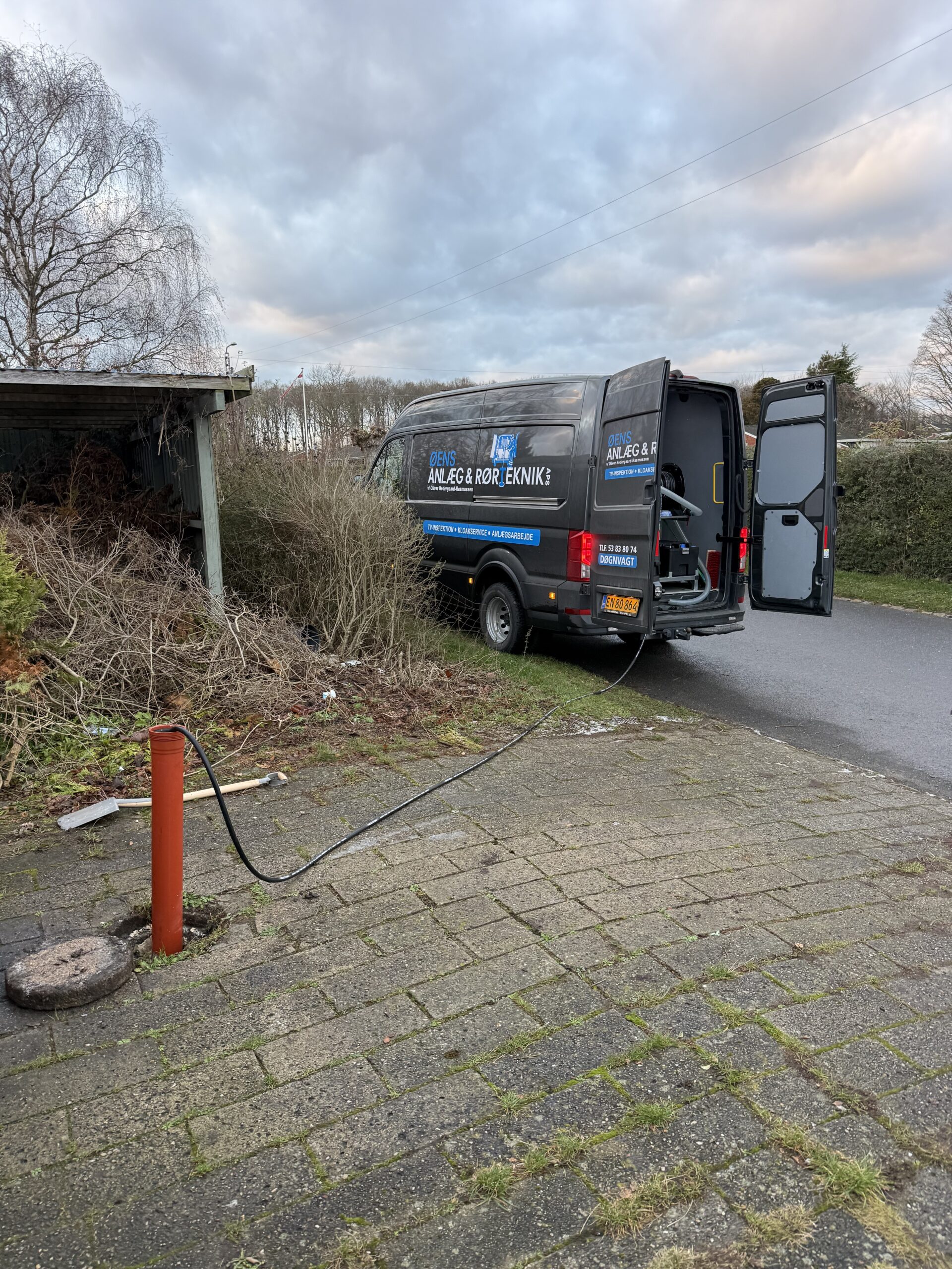 Spulehoved til kloakrens